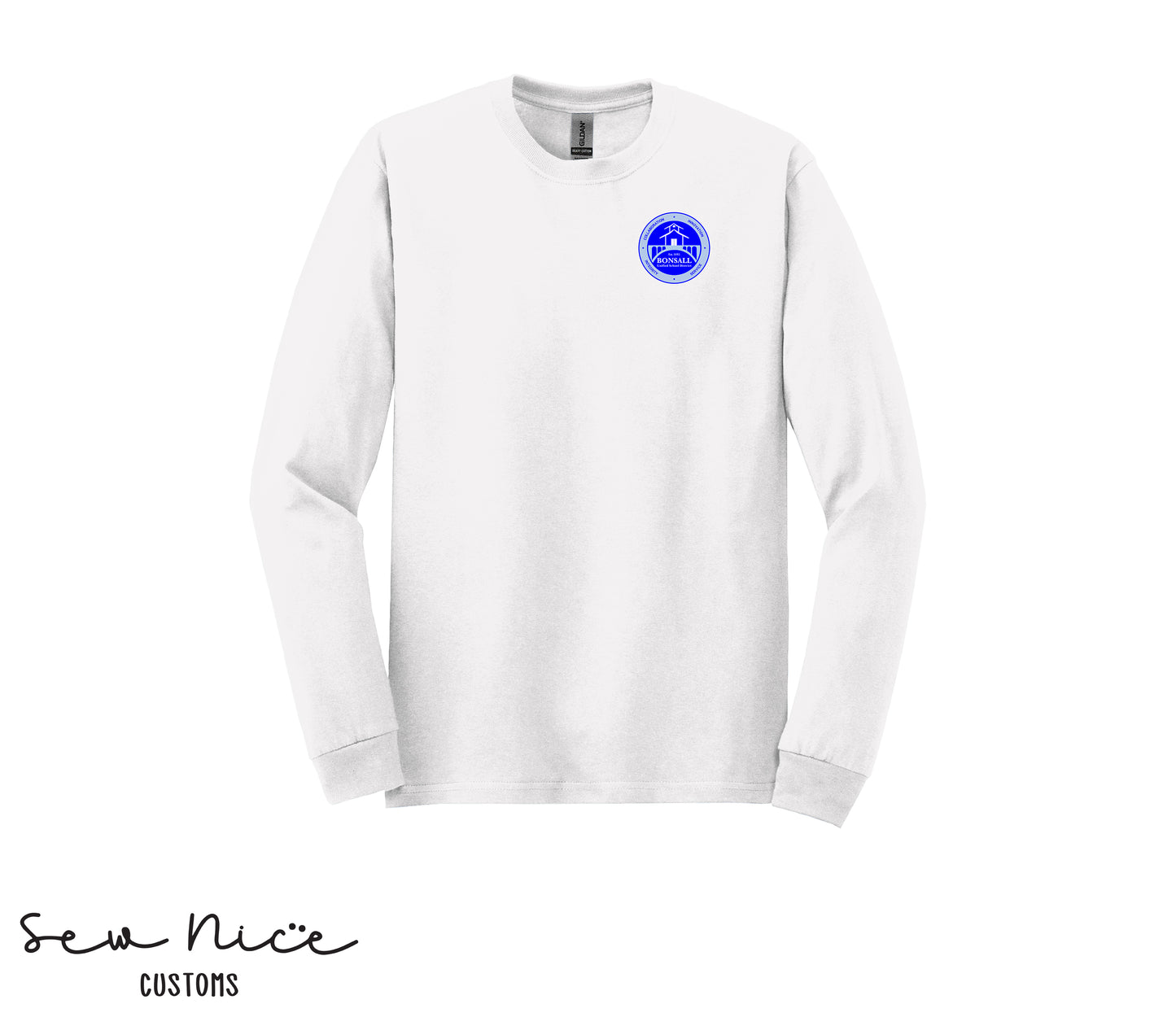 Bonsall District Logo- Unisex Adult Long Sleeve Shirt
