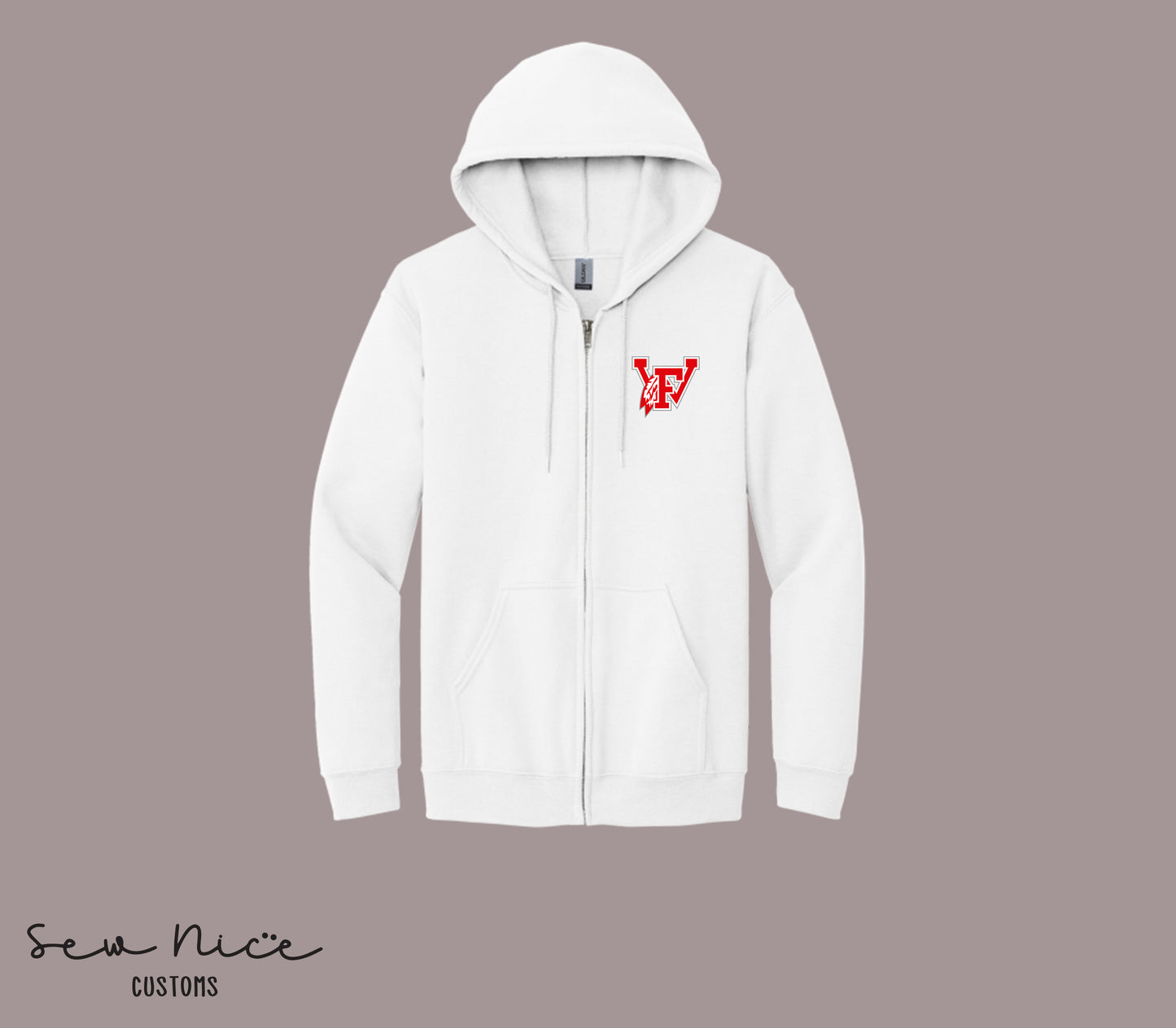 FW 12u Logo- Unisex Adult/Youth Full Zip Hoodie