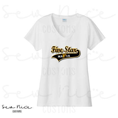 Five Star Baseball- Ladies V-Neck