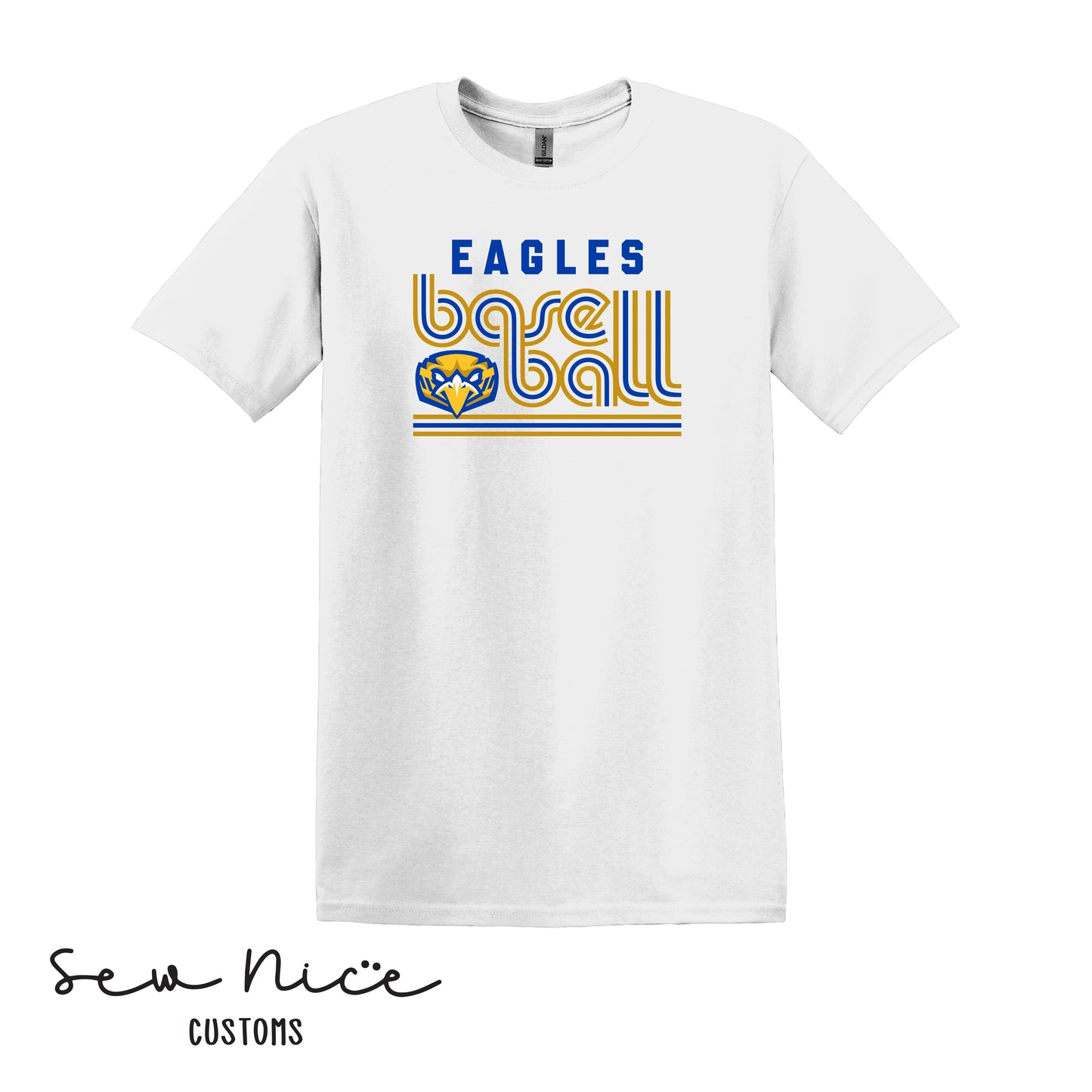 Retro Eagles Baseball- Unisex Adult/Youth T-Shirt