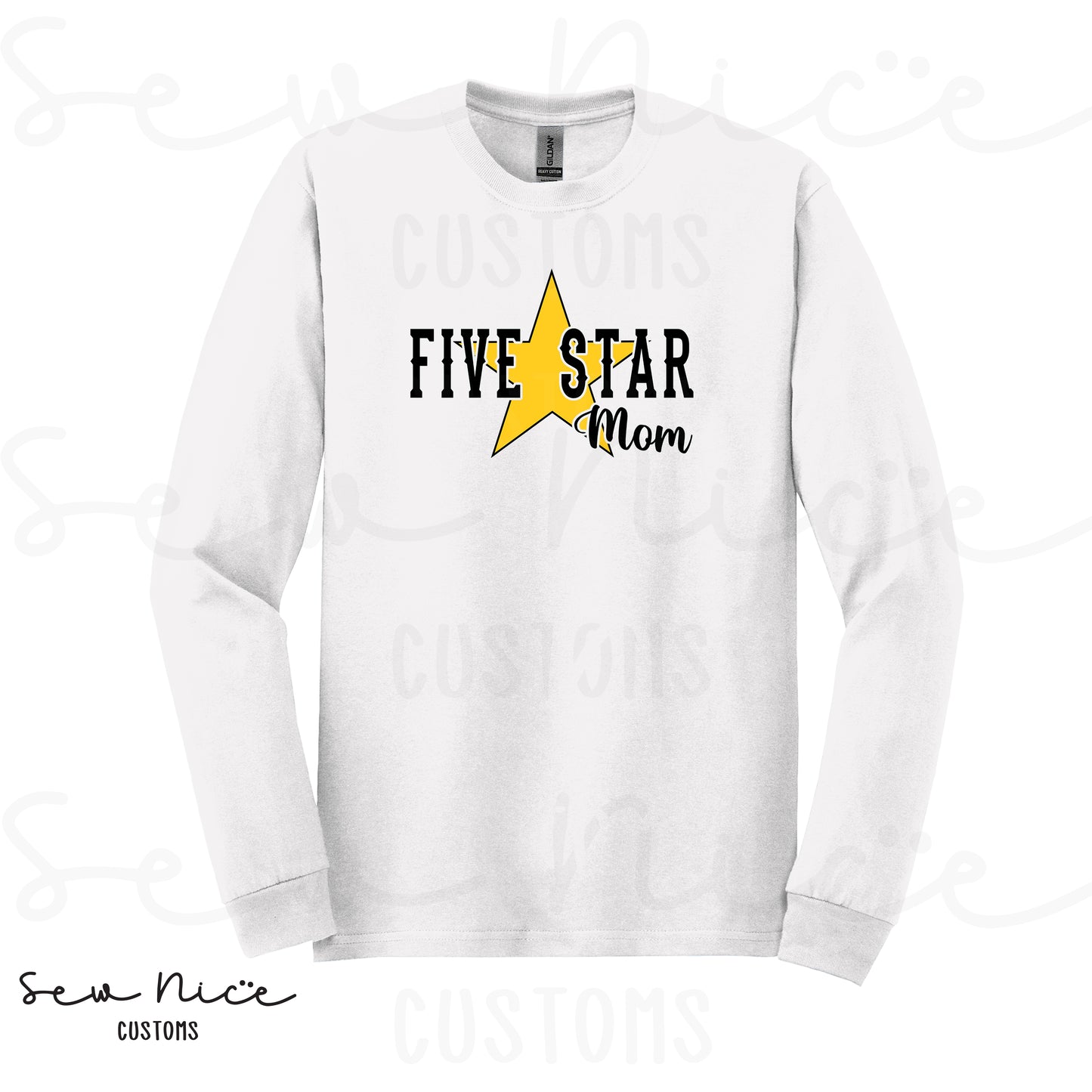 Five Star Mom/Custom- Adult/Youth Long Sleeve Shirt