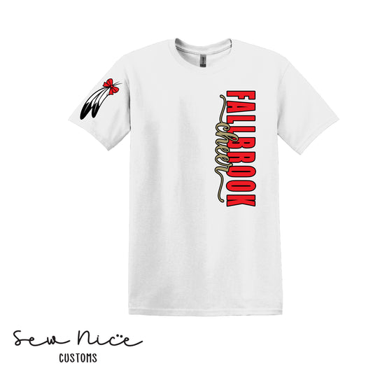 Fallbrook Cheer- Side Design-Unisex Adult/Youth T-Shirt- FPW CHEER