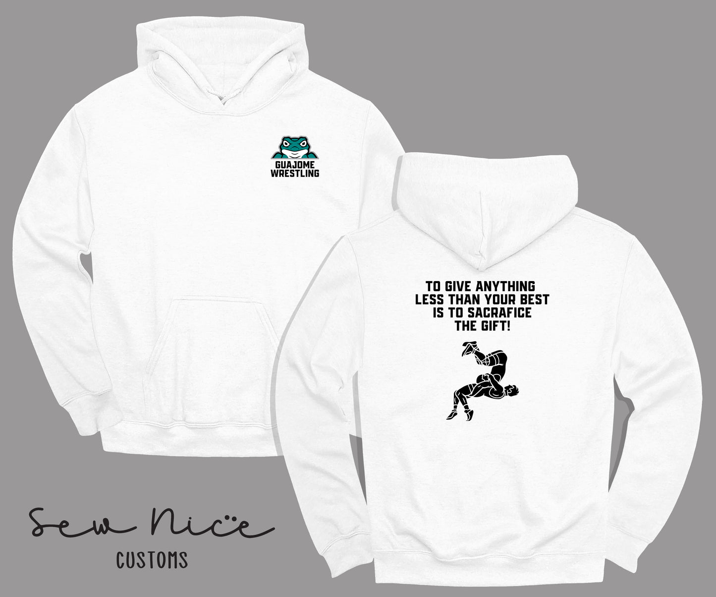 Guajome Wrestling Quote Design- Unisex Adult/Youth Hoodie