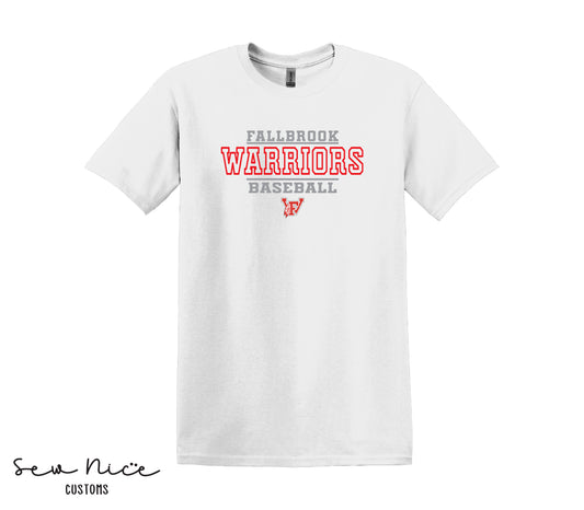 Fallbrook 12u Warriors Baseball - Unisex Adult/Youth T-Shirt