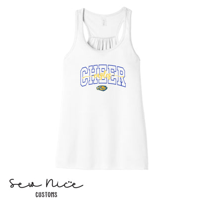 CHEER Eagles Script- Ladies Bella Canvas Flowy Tank Top