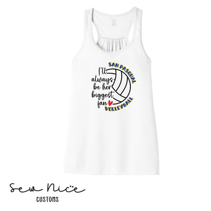 SP Volleyball Biggest Fan Ladies Bella Canvas Flowy Tank Top