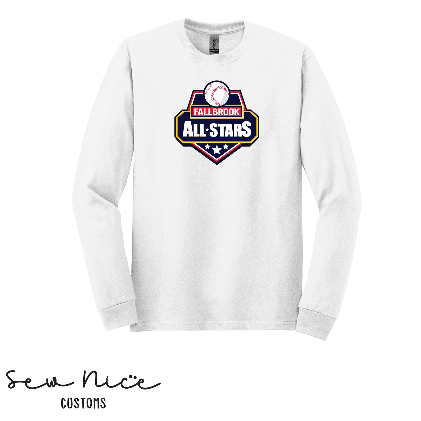 Fallbrook All Star Logo- Unisex Cotton Long Sleeve Shirt
