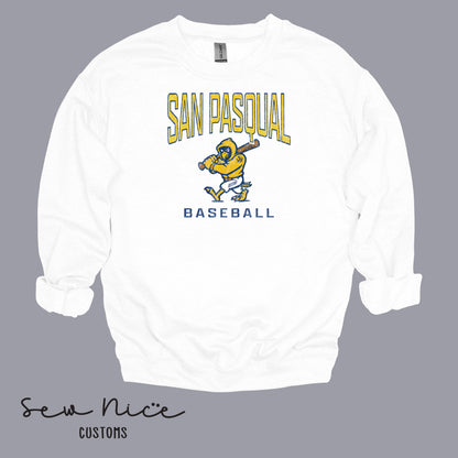 San Pasqual Baseball Mascot- Unisex Adult/Youth Crewneck Sweatshirt