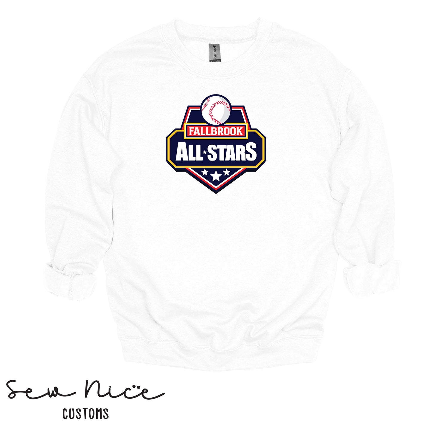 Fallbrook All Star Logo - Unisex Cotton Crewneck