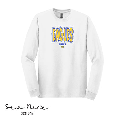 Eagles Doodle Cheer- Unisex Adult/Youth Long Sleeve Shirt