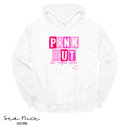 PINK OUT- Go Fight Win- FHS Volleyball -Unisex Adult/Youth Hoodie