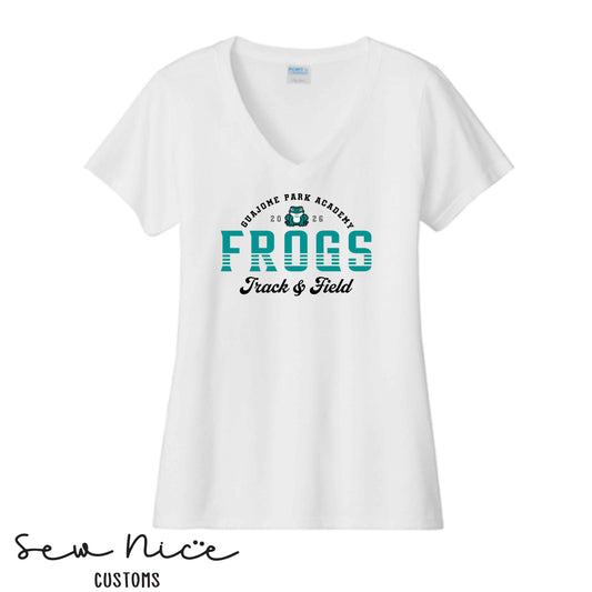 Guajome Stripe Track & Field- Ladies V-Neck Shirt