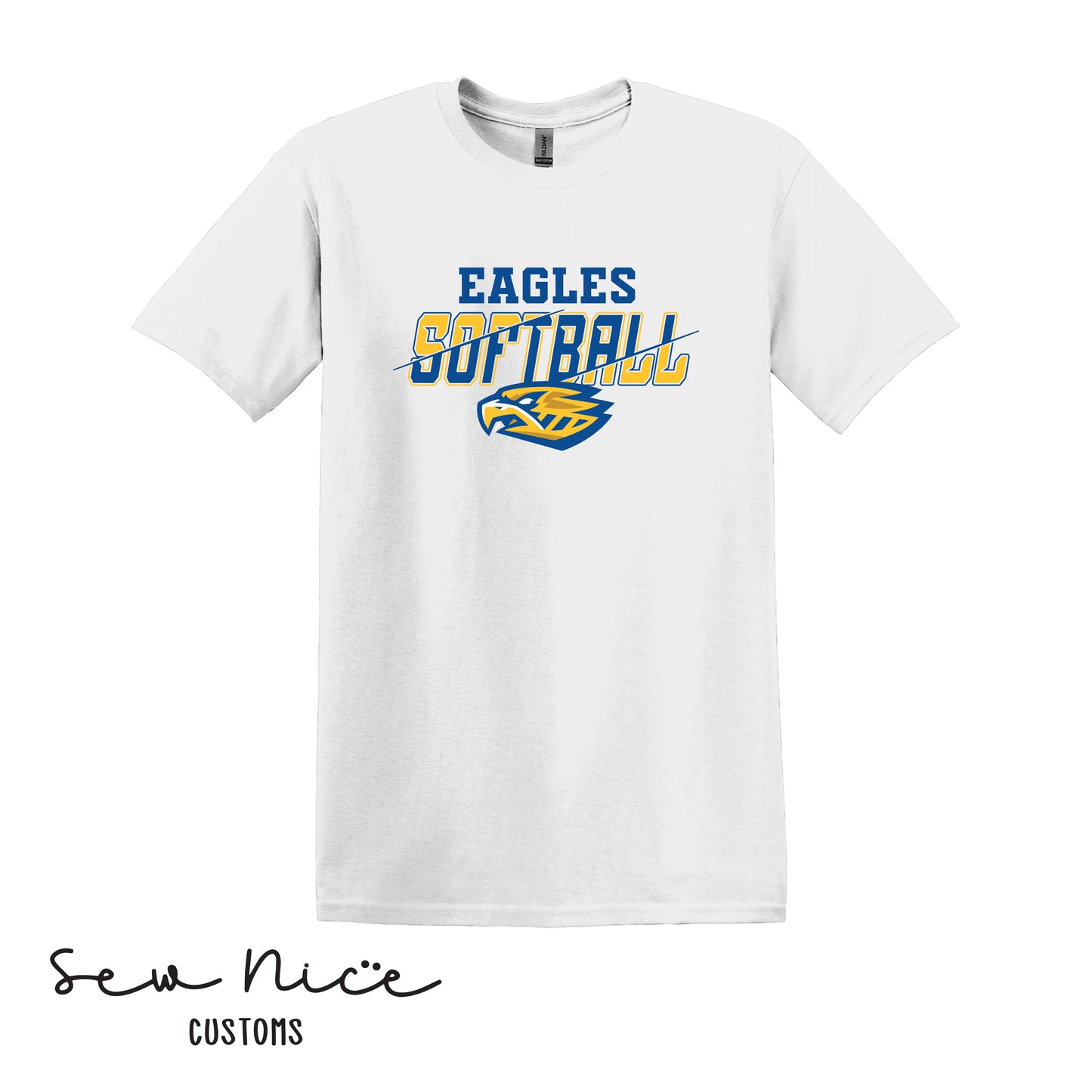 Eagle Slash Softball- Unisex Adult/Youth T-Shirt