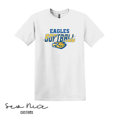 Eagle Slash Softball- Unisex Adult/Youth T-Shirt