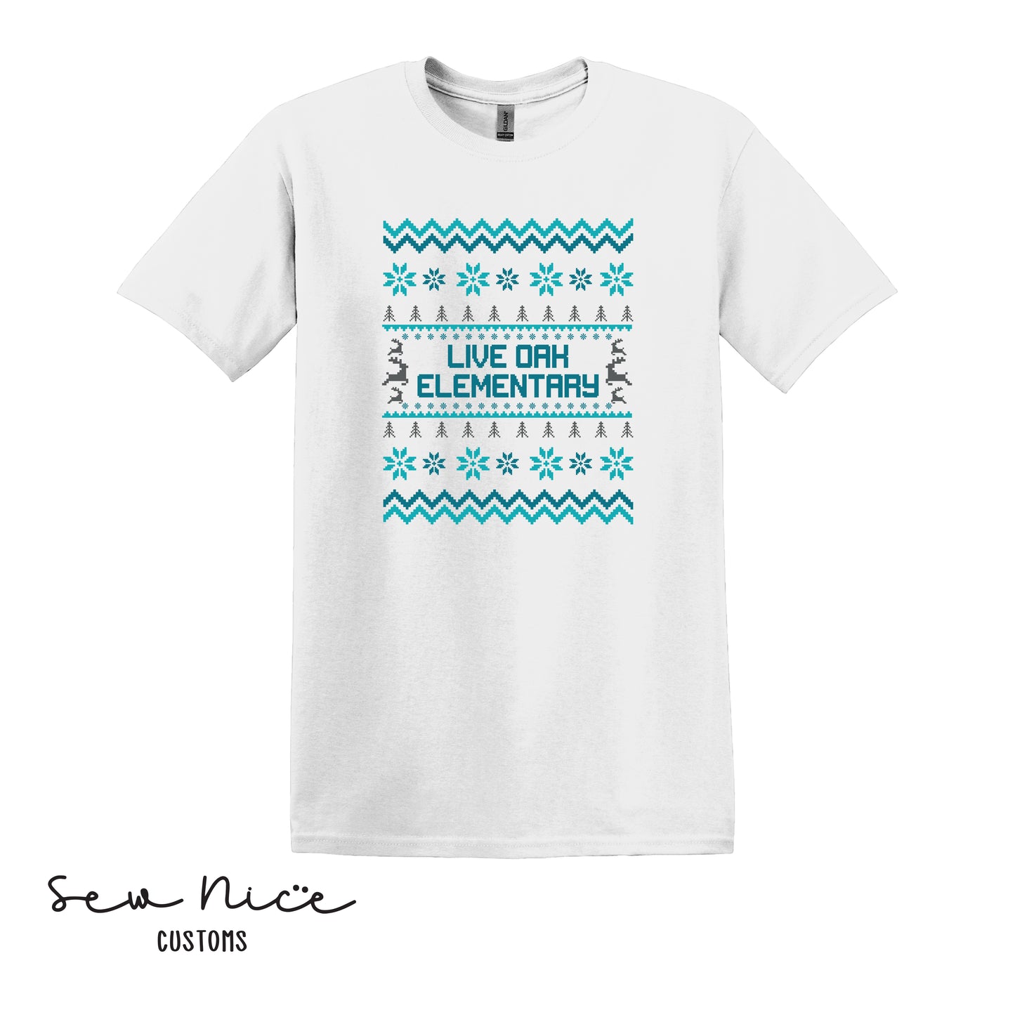 Live Oak Elementary Winter Design - Unisex Adult/Youth T-Shirt