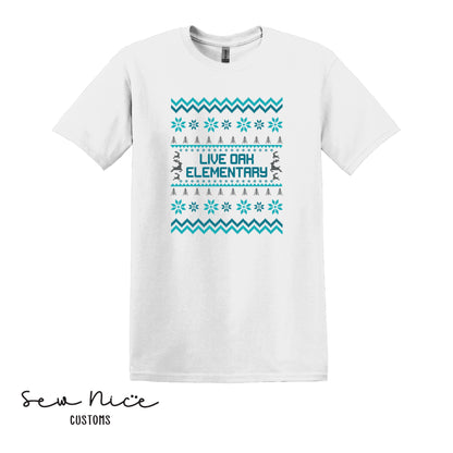 Live Oak Elementary Winter Design - Unisex Adult/Youth T-Shirt