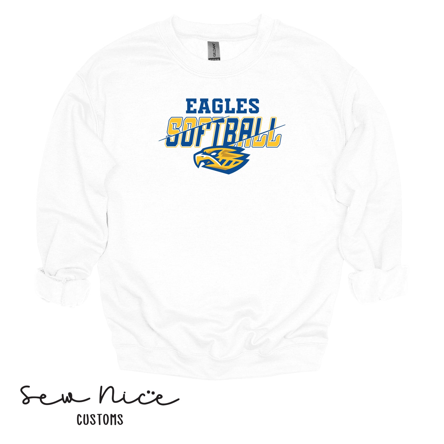 Eagles Slash Softball-Unisex Adult/Youth Crewneck
