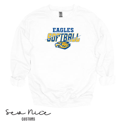 Eagles Slash Softball-Unisex Adult/Youth Crewneck
