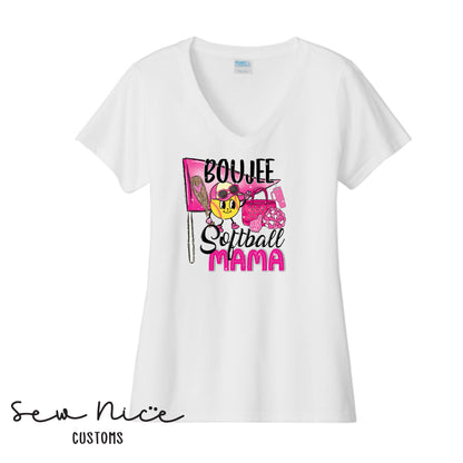 Boujee Mama- Ladies V-Neck Shirt