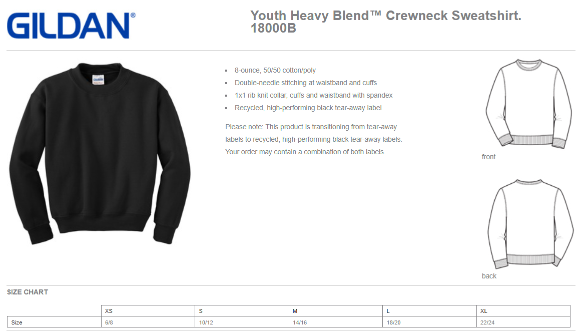 YOUTH-Warriors Baseball Crewneck