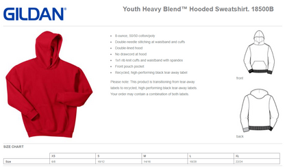 Clover 4-H - YOUTH Hoodie -Left Chest/Back Design