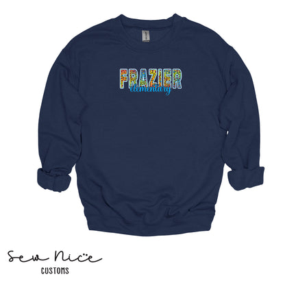 Leopard Frazier Design- Unisex Adult/Youth Crewneck Sweatshirt