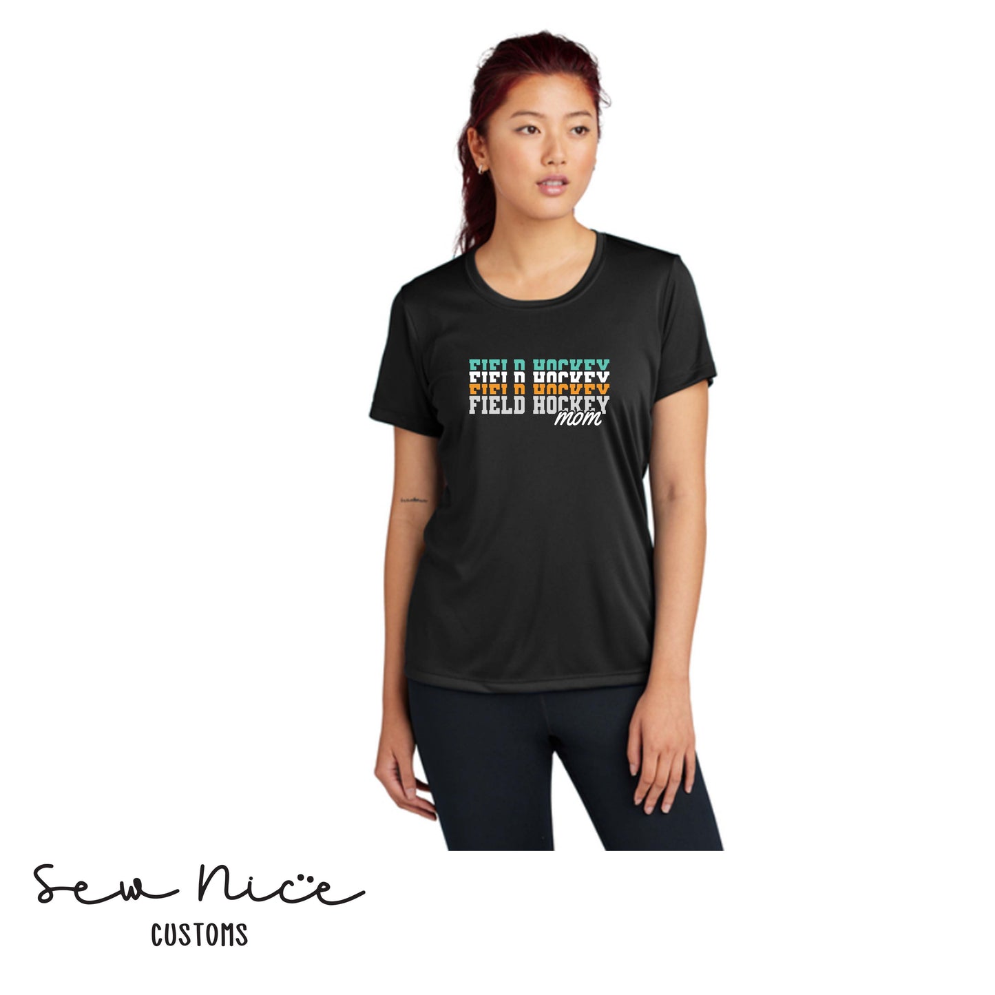 Field Hockey Stacked Mom- Dri Fit