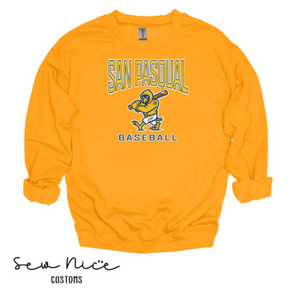 San Pasqual Baseball Mascot- Unisex Adult/Youth Crewneck Sweatshirt