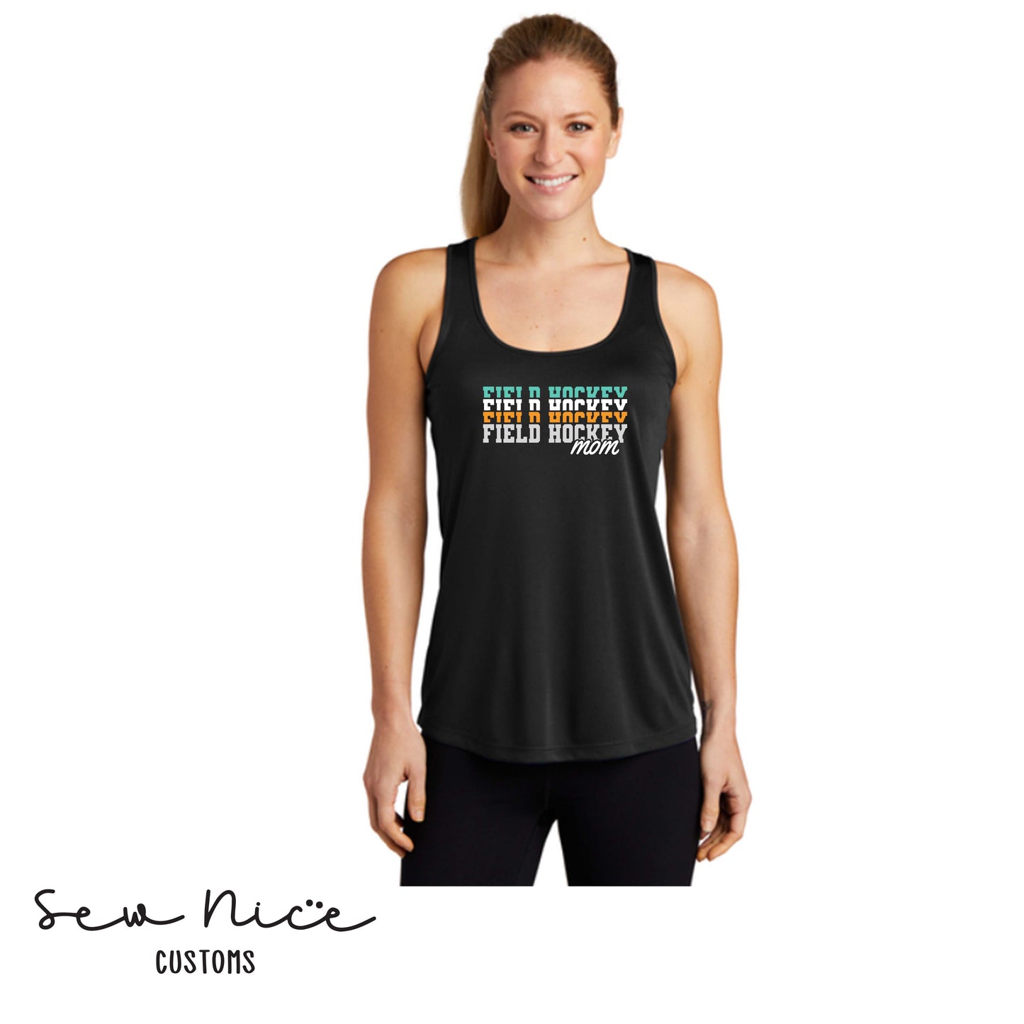 Field Hockey Stacked Mom- Dri Fit