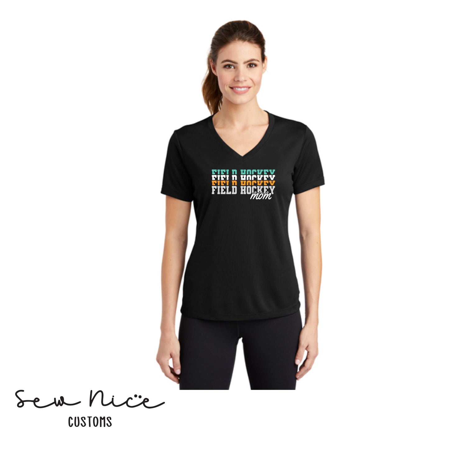 Field Hockey Stacked Mom- Dri Fit