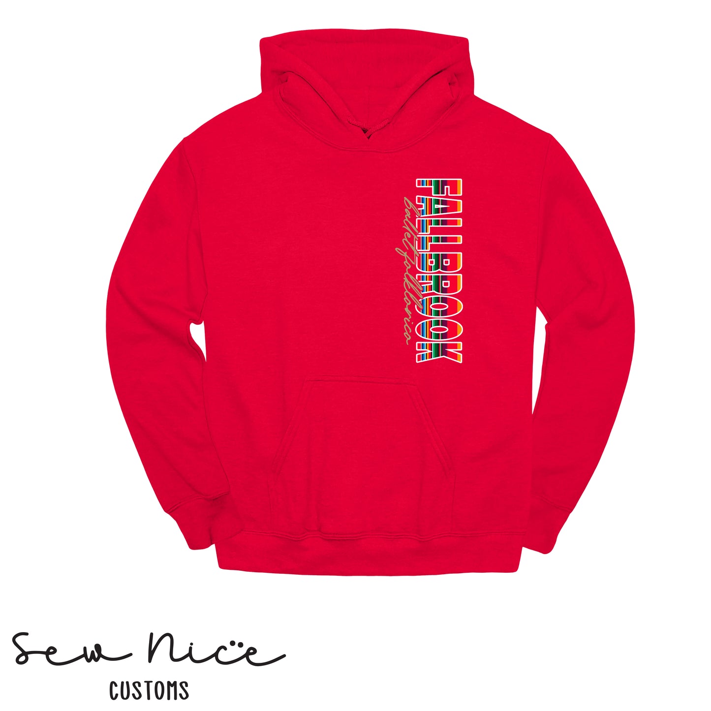 Fallbrook Serape Side Design- Unisex Adult/Youth Hoodie