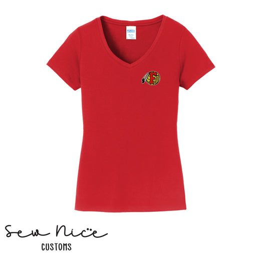 FHS Water Polo Logo- Ladies V-Neck Shirt