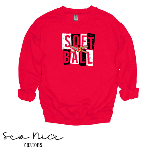 FHS Softball Blocks- Unisex Adult/Youth Crewneck Sweatshirt