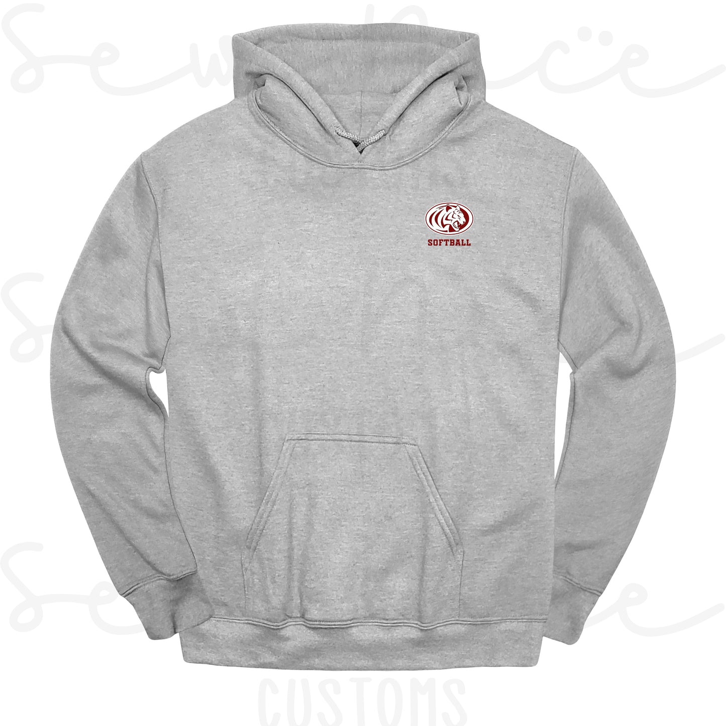 ECHS Embroidered Logo Softball- Unisex Adult/Youth Hoodie