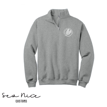 Potter Monochromatic Embroidered Design- Unisex Adult  1/4 Zip Sweatshirt