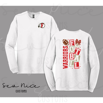 Warriors Football Block-Long Sleeve Shirt