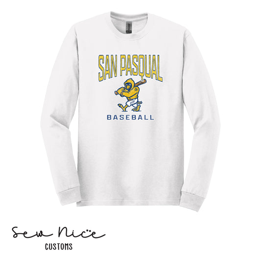 San Pasqual Baseball Mascot- Unisex Adult/Youth Long Sleeve Shirt