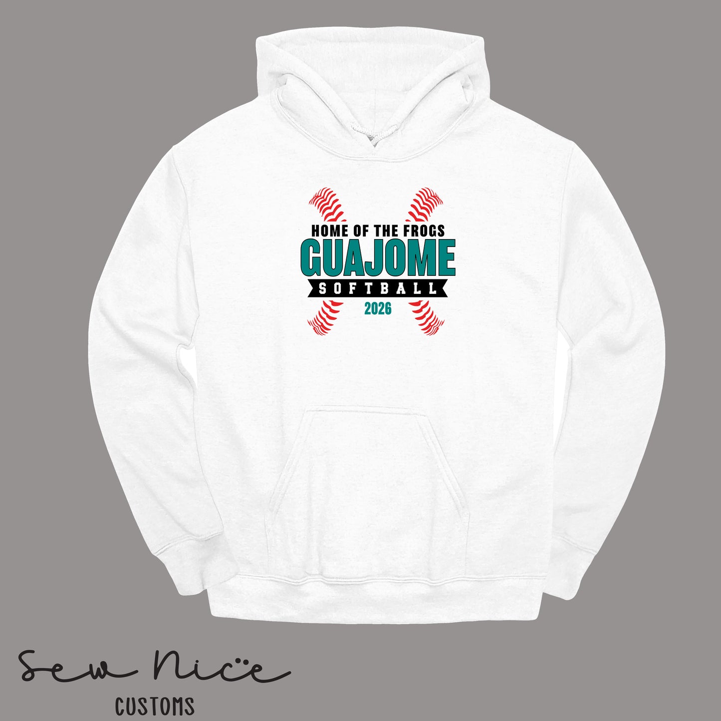 Guajome Seams Softball-Unisex Adult/Youth Hoodie