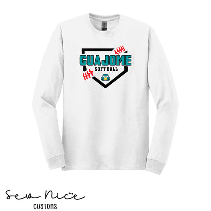 Guajome Softball Plate- Unisex Adult/Youth Long Sleeve Shirt